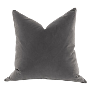 The Basic 22" Essential Pillow in Dove Velvet -Set of 2