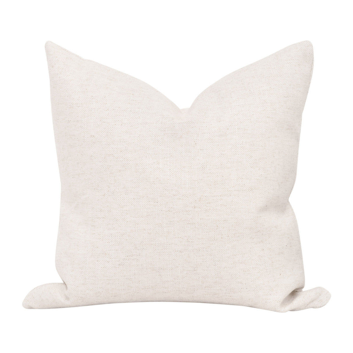 The Basic 22" Essential PIllow in Performance Textured Cream Linen - Set of 2