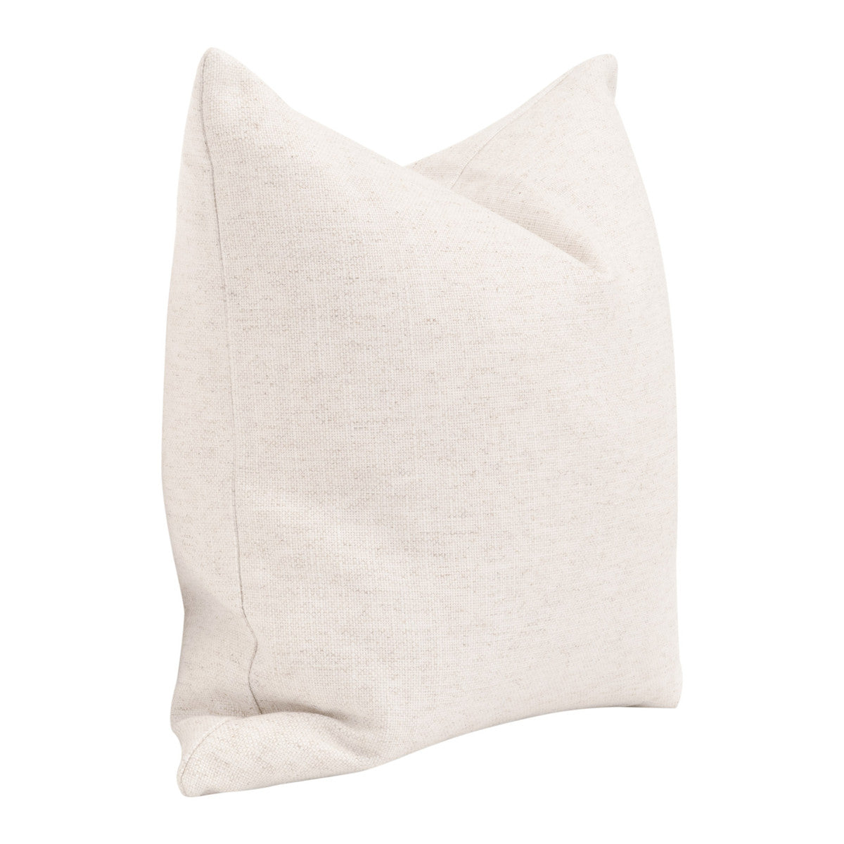 The Basic 22" Essential PIllow in Performance Textured Cream Linen - Set of 2