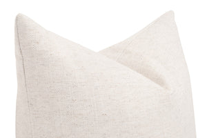 The Basic 22" Essential PIllow in Performance Textured Cream Linen - Set of 2