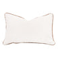 The Not So Basic 20" Essential Lumbar Pillow in Boucle Snow & Whiskey Brown - Set of 2
