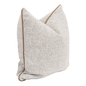 The Not So Basic 22" Essential Pillow in Howell Natural & Whiskey Brown - Set of 2