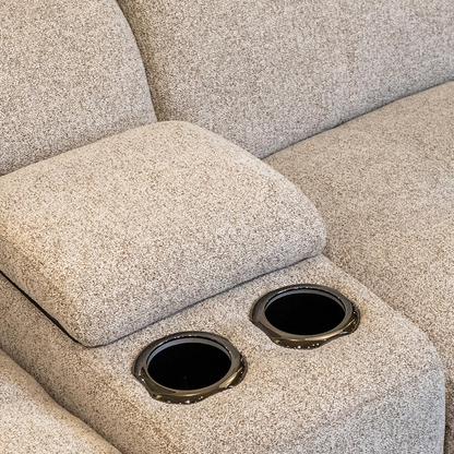 6-Piece Fabric Power Reclining Sectional Sofa with Console