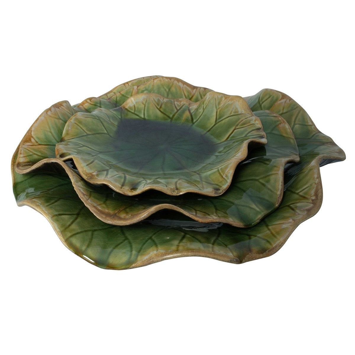 Abella Ceramic Wal Decor, Green, Set of 3