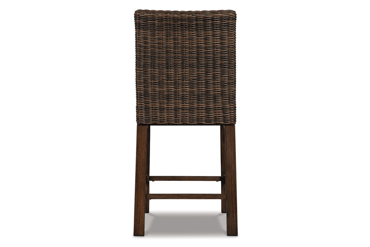 Tropical Paradise Medium Brown Outdoor Barstool - Set of 2