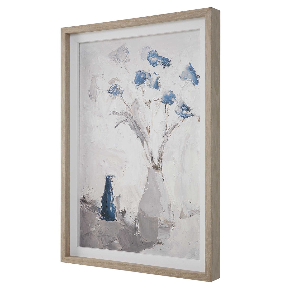 Blue Flowers in Vase Framed Print