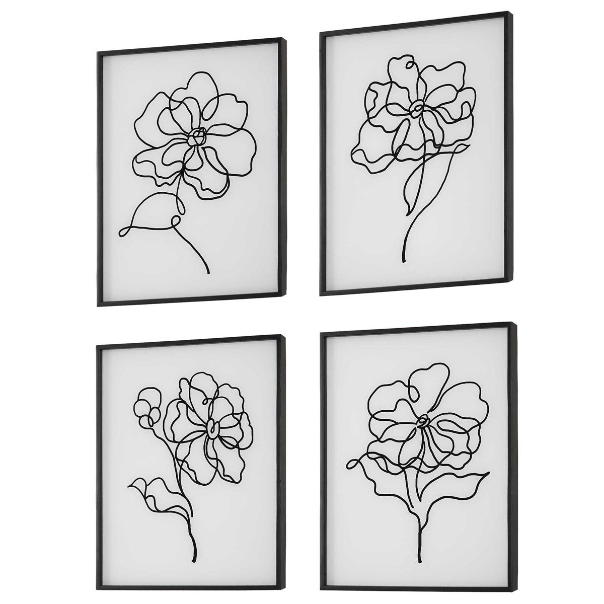 Bloom Framed Prints, Set of 4