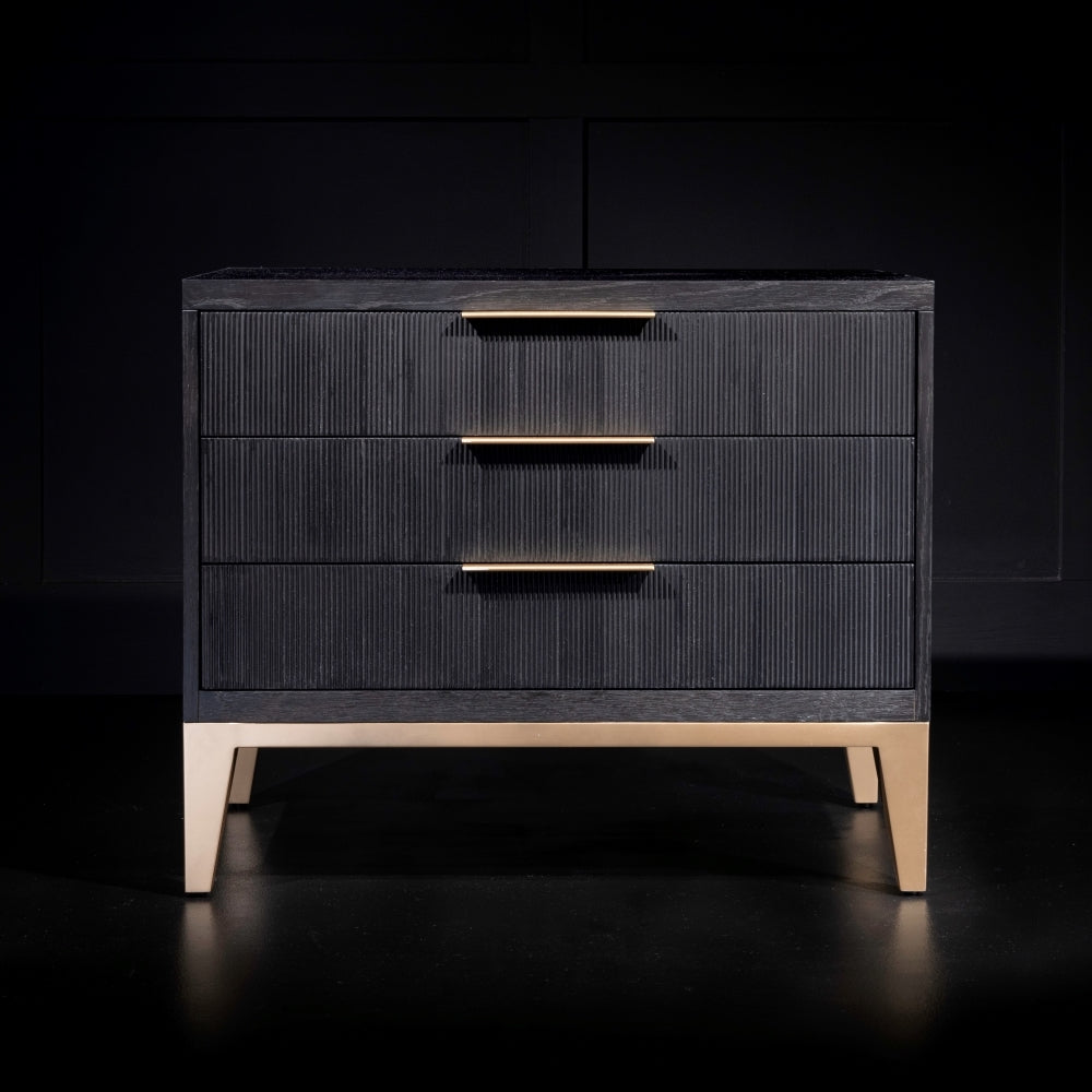 Caleb Three Drawer Nightstand