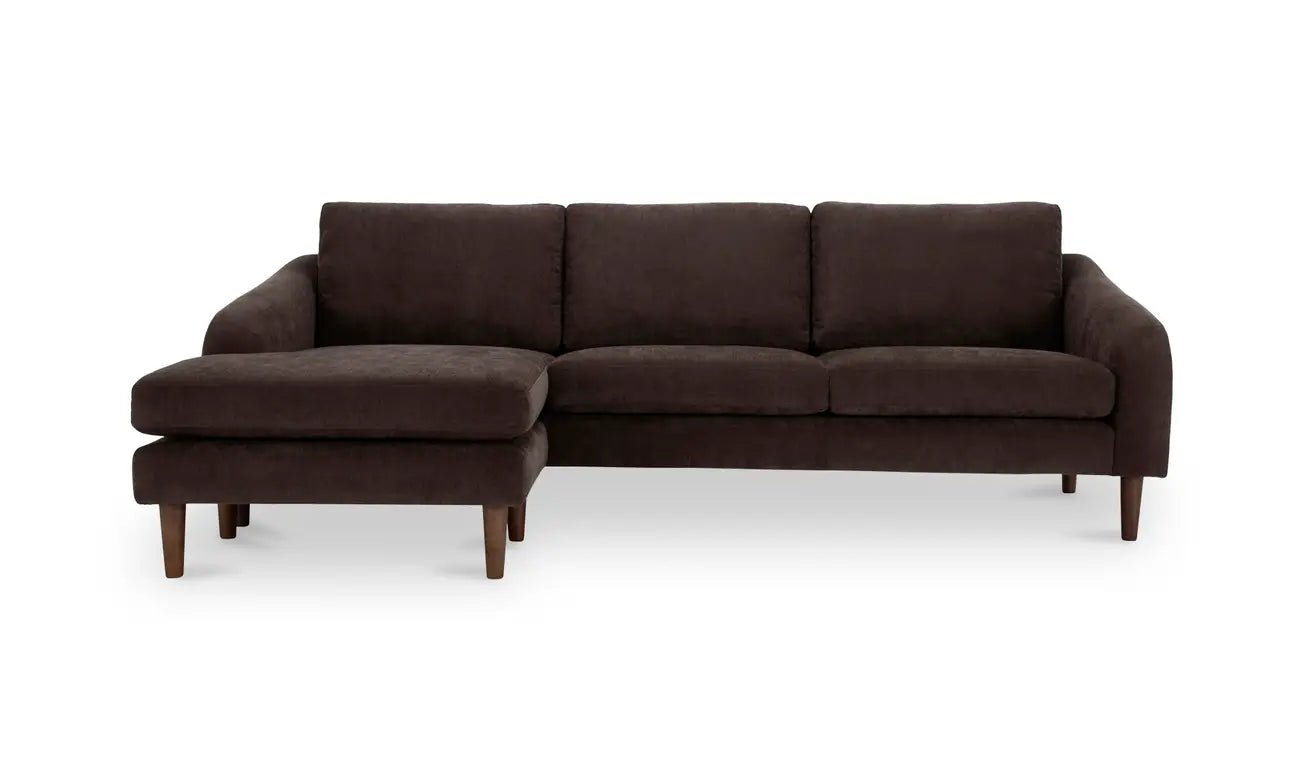 Quinn Sectional Dark Brown