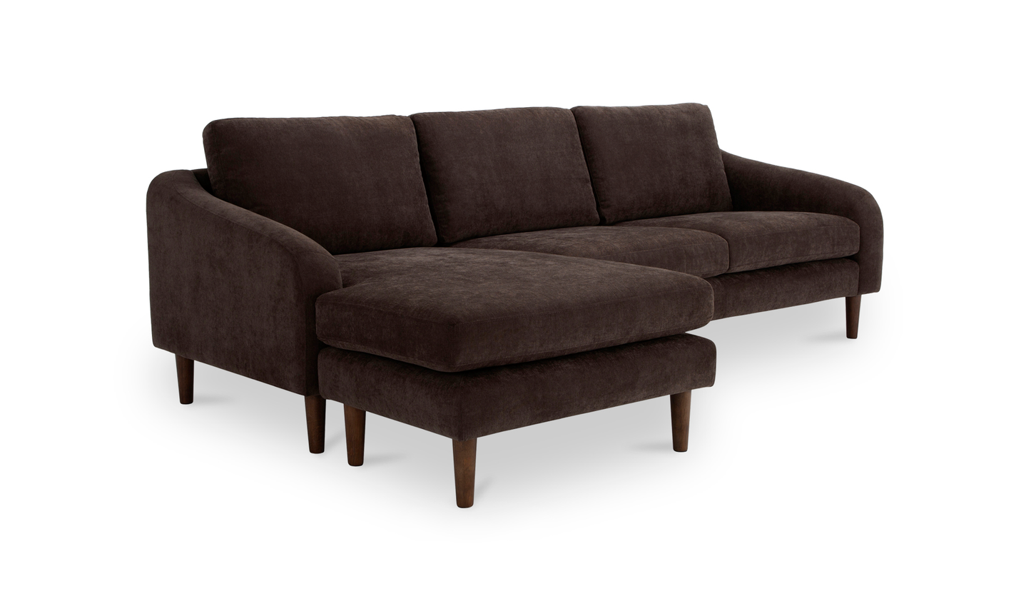 Quinn Sectional Dark Brown