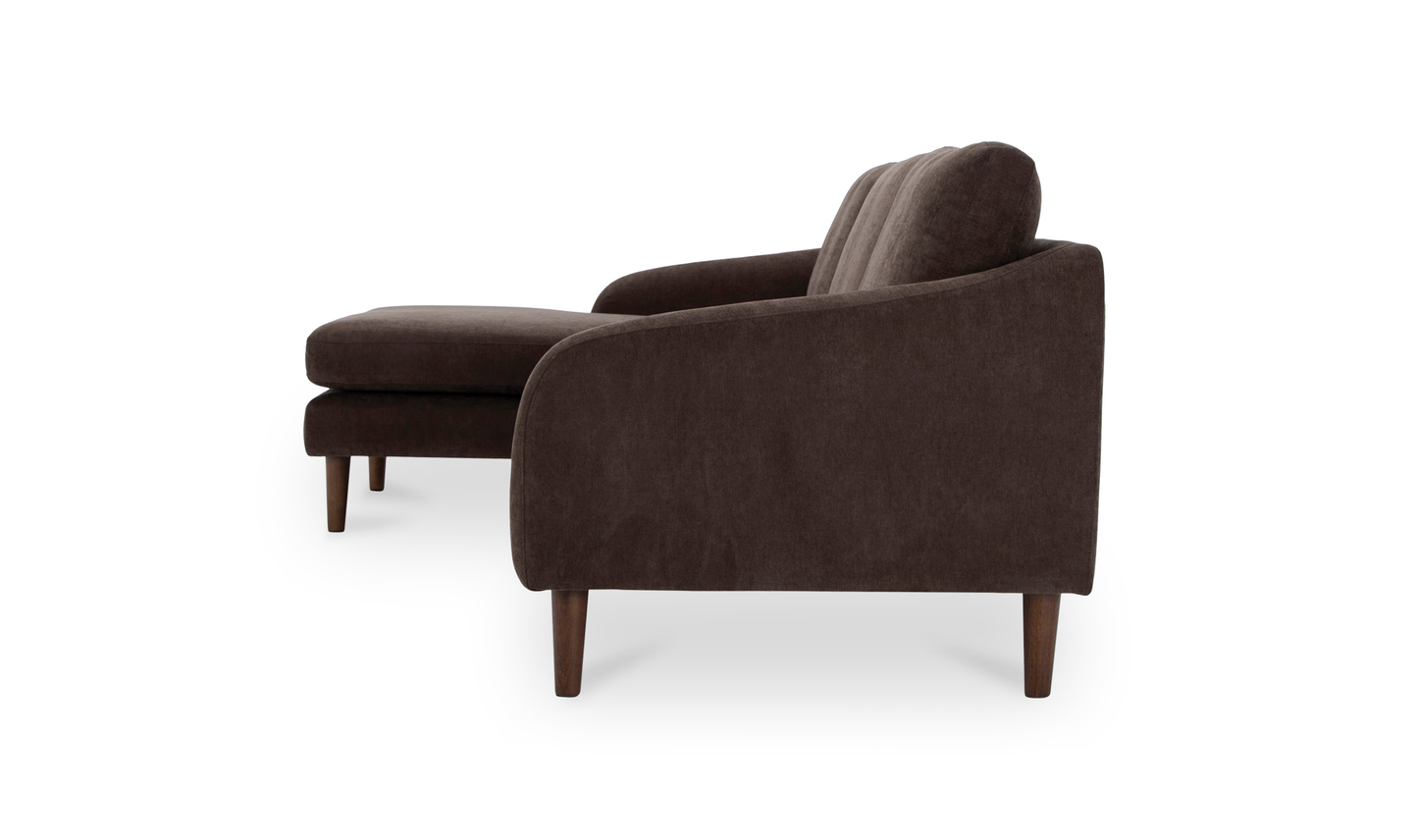 Quinn Sectional Dark Brown