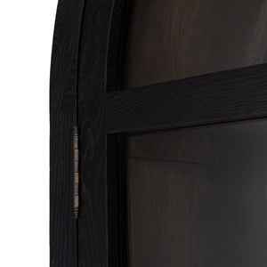 Four Hands Tolle Cabinet in Drifted Matte Black with Drifted Oak