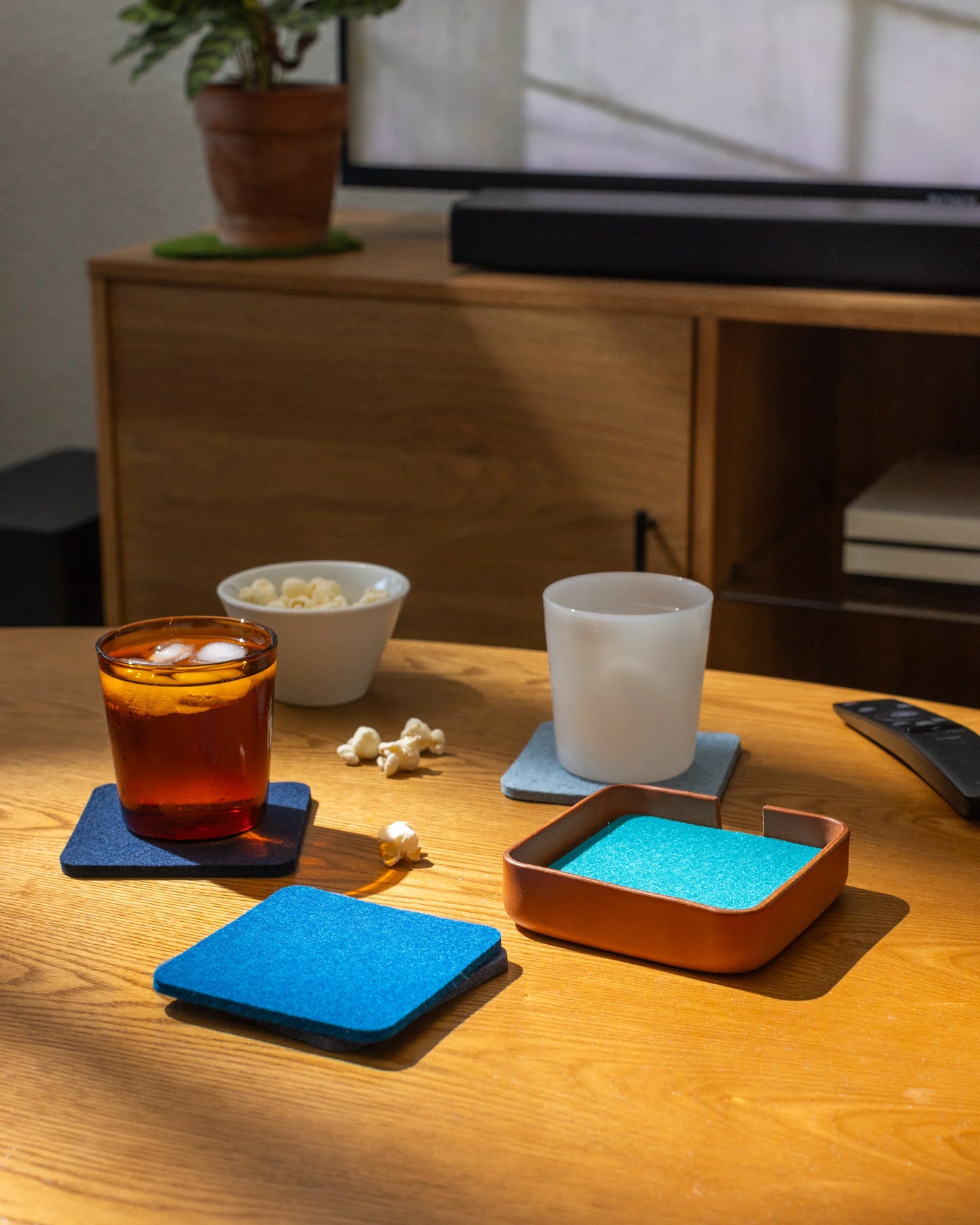 Bierfilzl Merino Wool Square Coasters  (Multi 6 Pack)