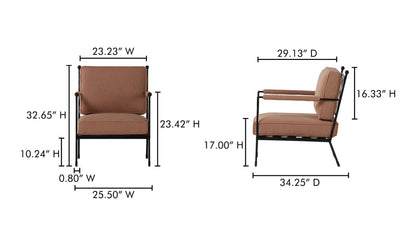 Vecchia Accent Chair - Terracotta