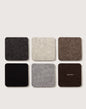 Bierfilzl Merino Wool Square Coasters  (Multi 6 Pack)