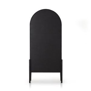 Four Hands Tolle Cabinet in Drifted Matte Black with Drifted Oak