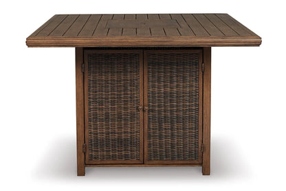 Tropical Paradise Outdoor Table with Firepit
