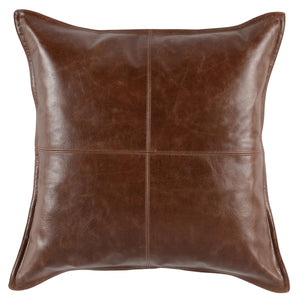 SLD Leather 22" Pillow - Set of 2 - Multiple Color Choices