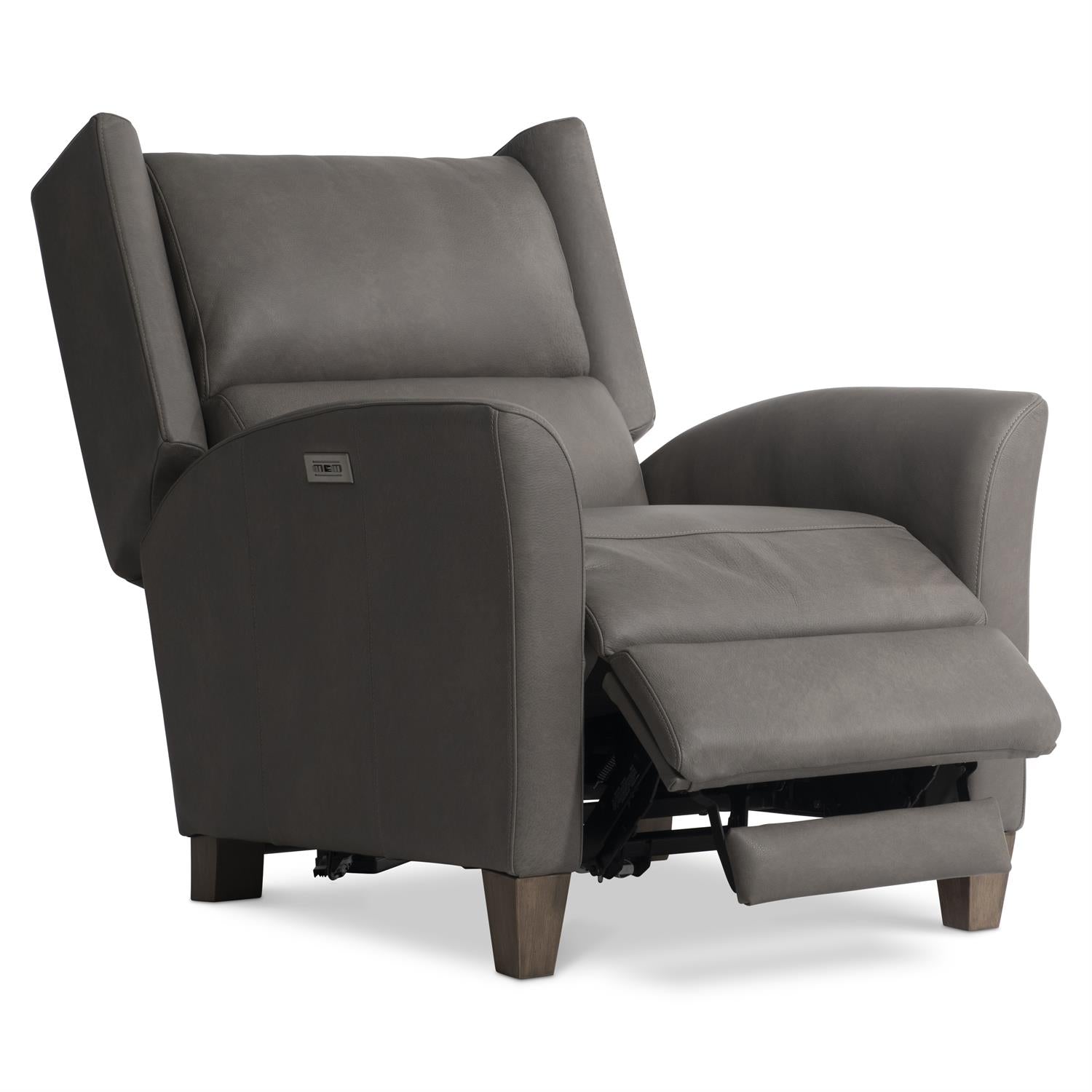 Weller Gray Leather Power Motion Chair