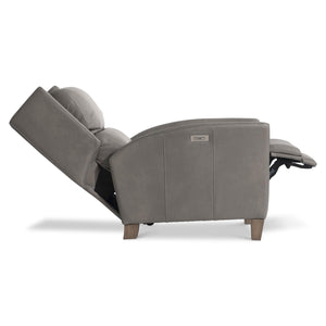 Weller Gray Leather Power Motion Chair
