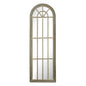 Arched Windowpane Wall Mirror - Gray