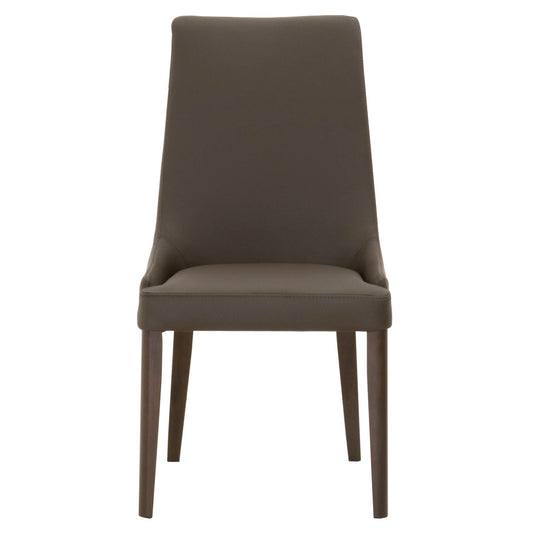 Aurora Dining Chair - Dark Umber Leather, Dark Wenge