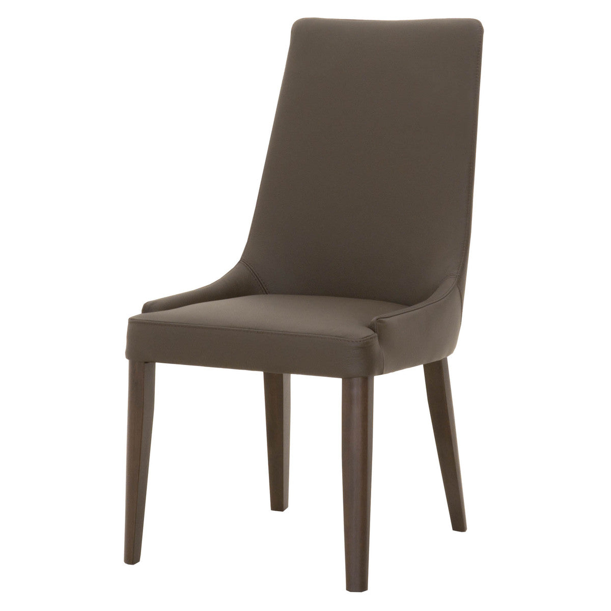 Aurora Dining Chair - Dark Umber Leather, Dark Wenge
