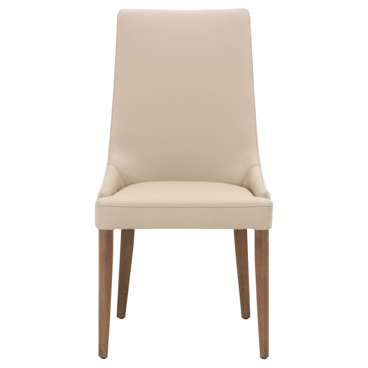Aurora Dining Chair - Flaxen Leather, Walnut
