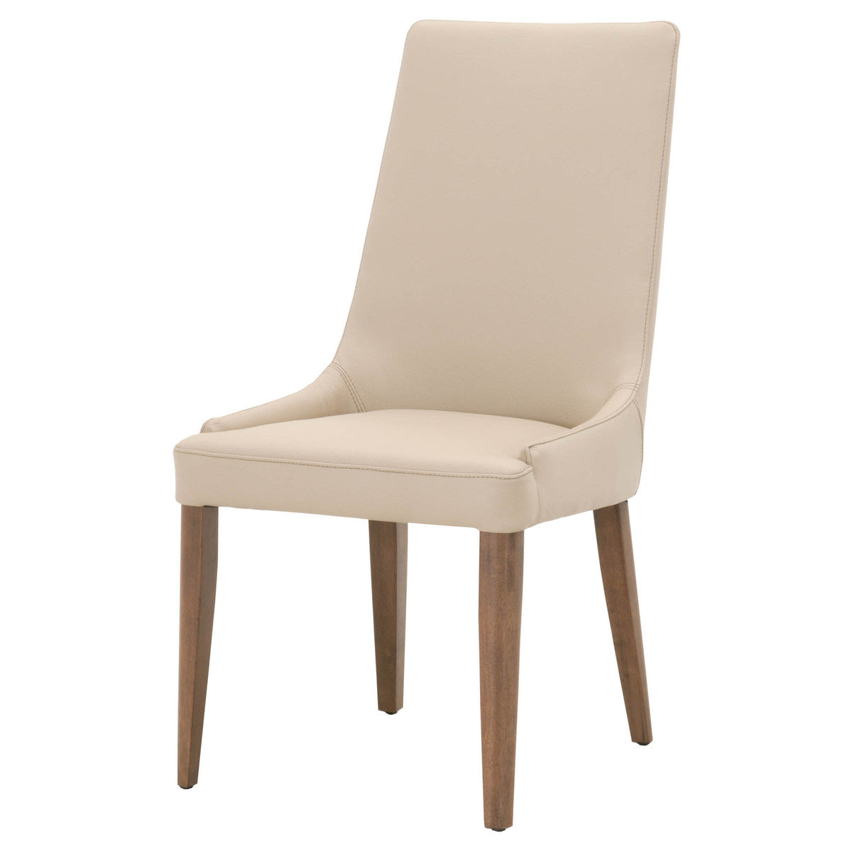 Aurora Dining Chair - Flaxen Leather, Walnut