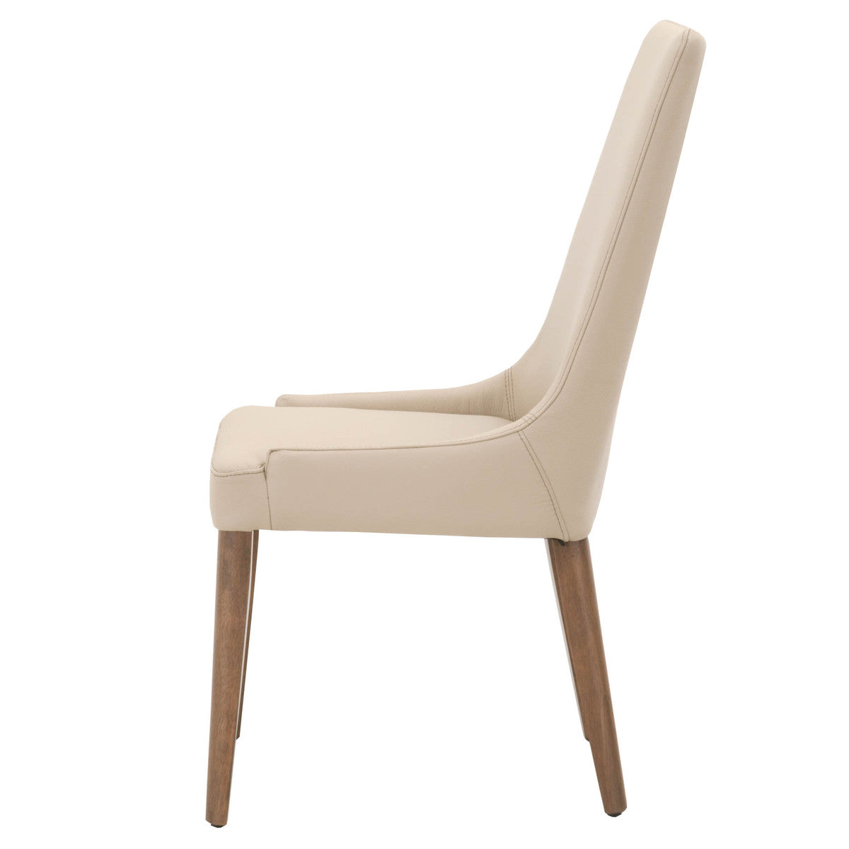 Aurora Dining Chair - Flaxen Leather, Walnut