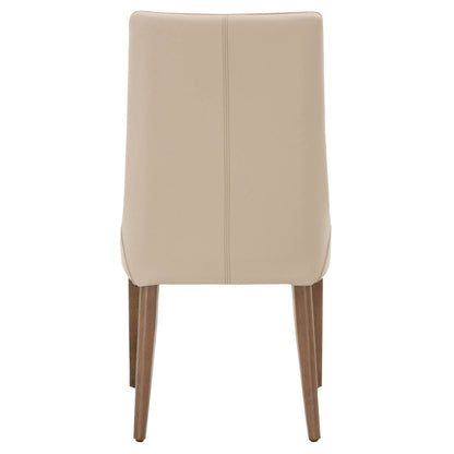 Aurora Dining Chair - Flaxen Leather, Walnut