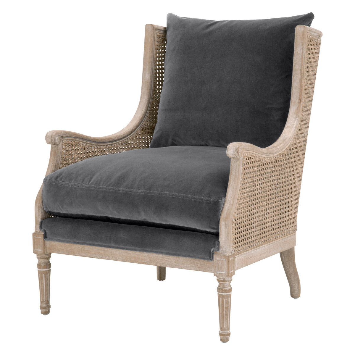Churchill Club Chair - Dove Velvet