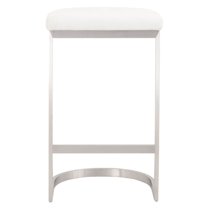 Cresta Counter Stool in Brushed Stainless Steel