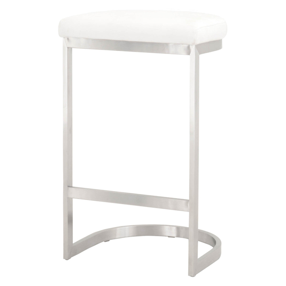 Cresta Counter Stool in Brushed Stainless Steel