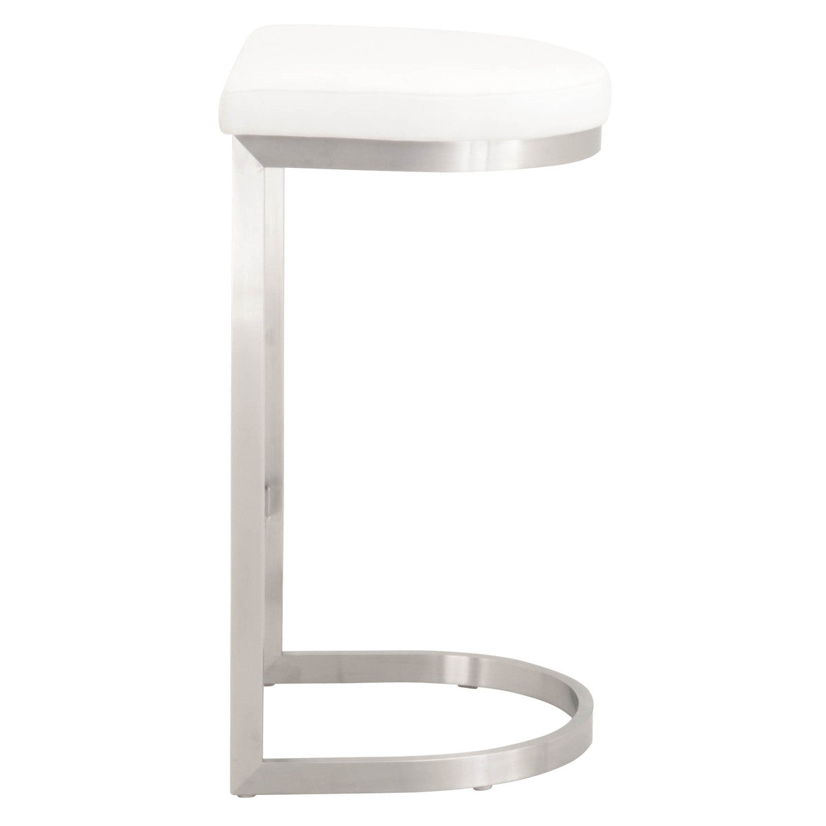 Cresta Counter Stool in Brushed Stainless Steel