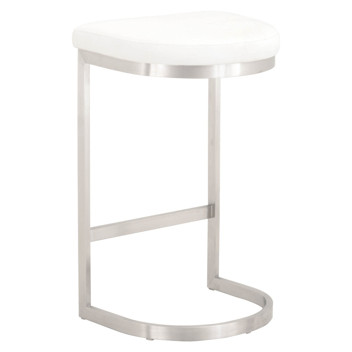 Cresta Counter Stool in Brushed Stainless Steel