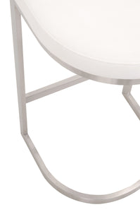 Cresta Counter Stool in Brushed Stainless Steel