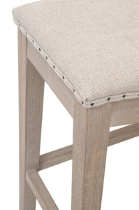 Harper Counter Stool - Performance Bisque French Linen, Natural Gray Ash