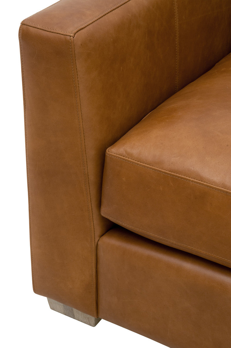 Hayden Leather Taper Arm Sofa Chair