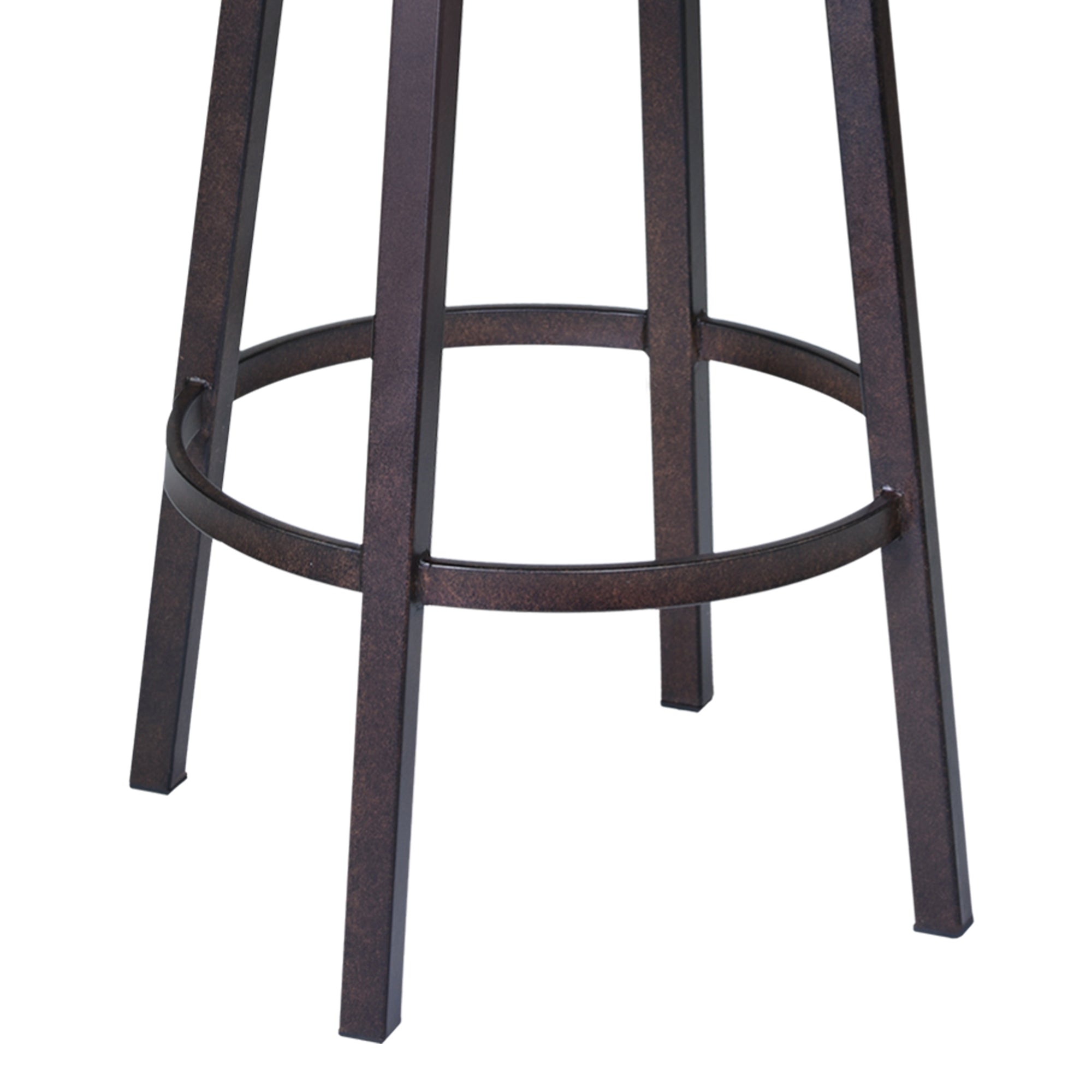 Fargo Counter Stool or Barstool in Auburn Bay finish with Brown Pu upholstery