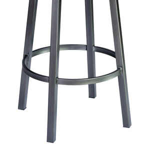 Madrid Counter Stool or Barstool in Mineral finish with Bandero Tobacco upholstery