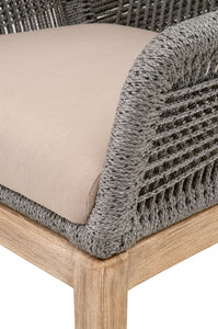 Loom Arm Chair - Platinum Rope, Light Gray, Natural Gray Mahogany