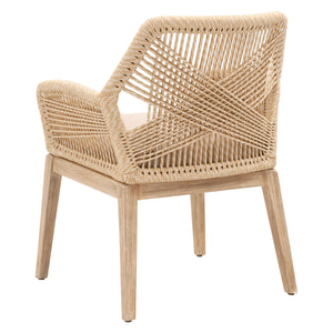 Loom Arm Chair - Sand Rope, Light Gray, Natural Gray Mahogany
