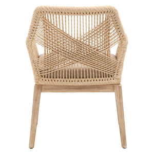 Loom Arm Chair - Sand Rope, Light Gray, Natural Gray Mahogany