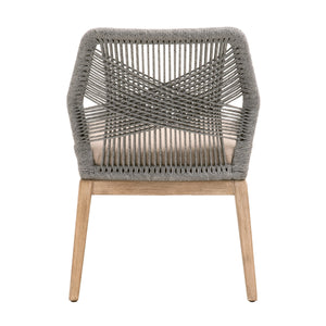 Loom Dining Chair - Platinum Rope, Light Gray, Natural Gray Mahogany