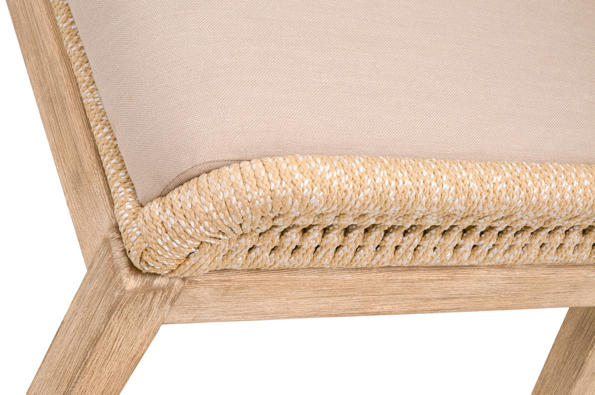 Loom Dining Chair - Sand Rope, Light Gray, Natural Gray Mahogany