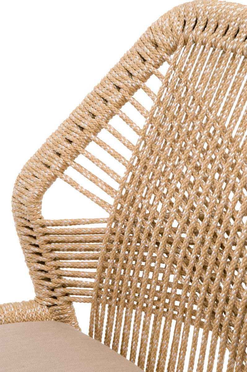 Loom Dining Chair - Sand Rope, Light Gray, Natural Gray Mahogany