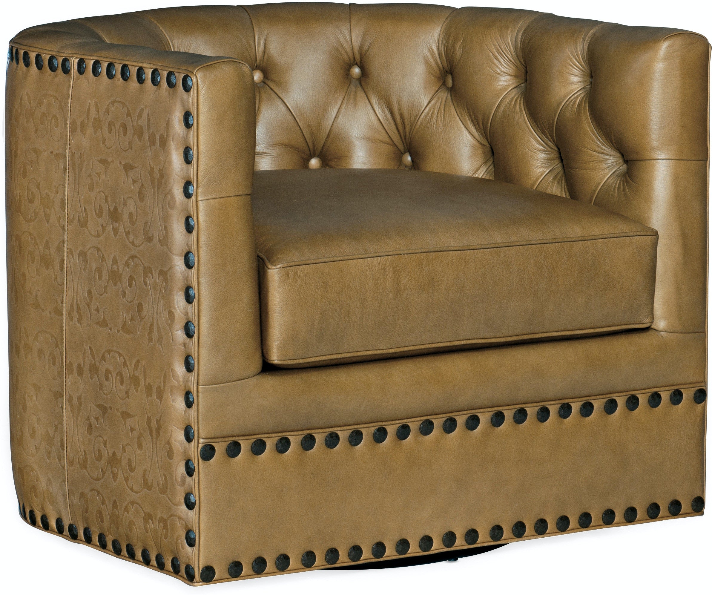 Hooker Furniture Living Room Lennox Tufted Swivel Chair