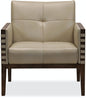 Hooker Furniture Living Room Carverdale Leather Club Chair w/Wood Frame