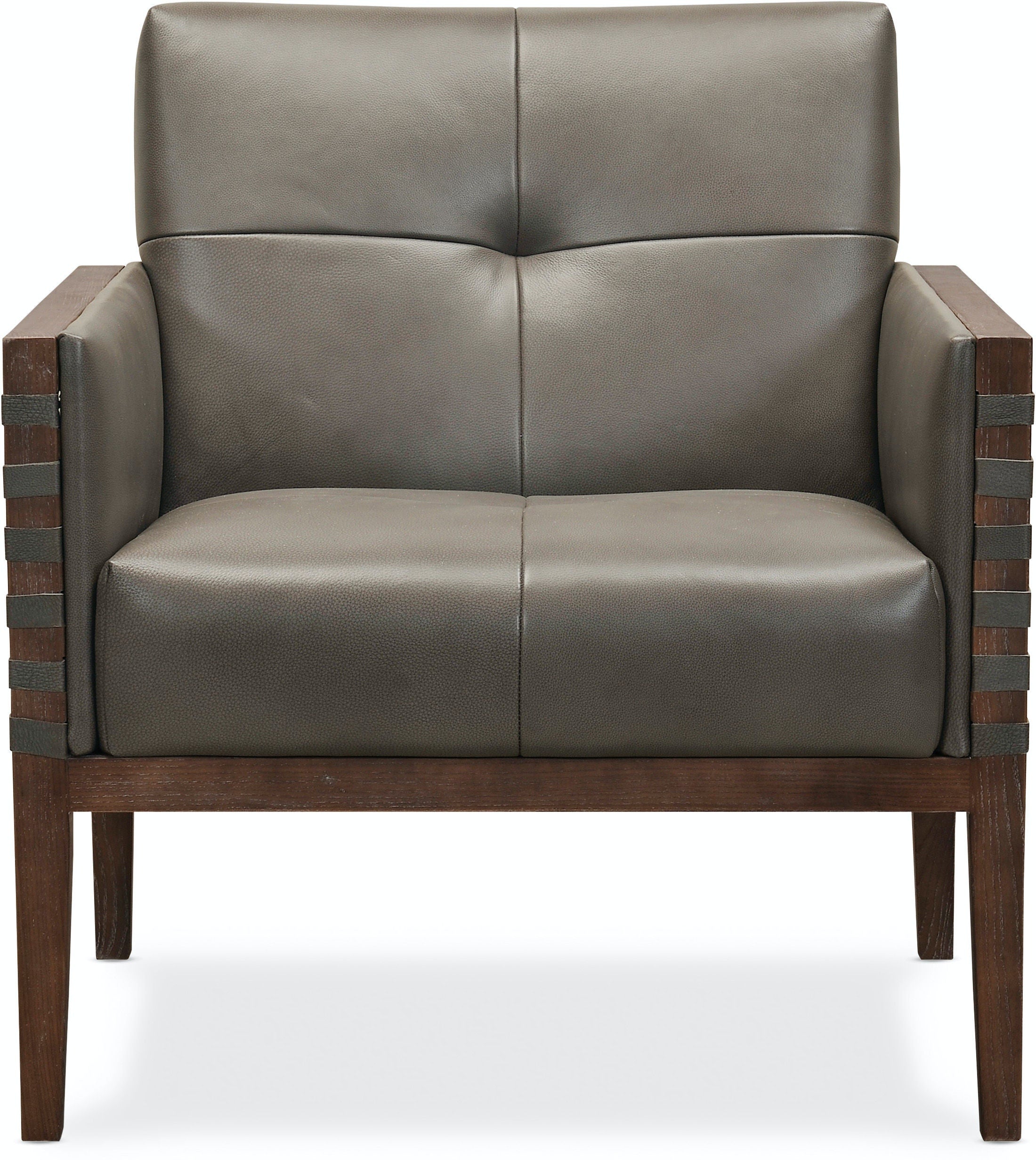 Hooker Furniture Leather Club Chair with Wood Frame